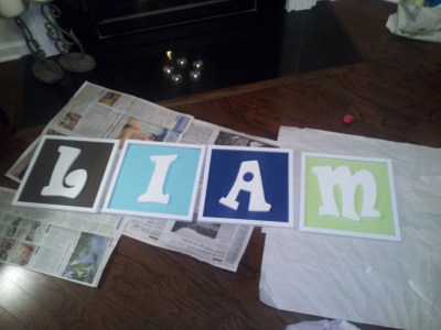 So proud of myself! It's going to look great on his wall. 